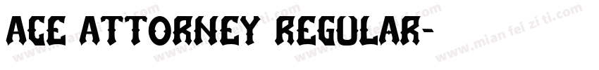 Ace Attorney Regular字体转换
